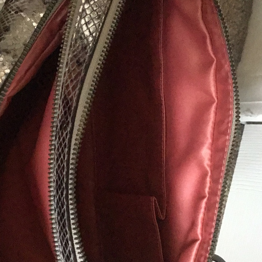 Coach Kristen Python Metallic Snake Print Satchel - image 4